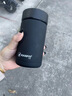 卡西菲kaxifei保温杯304不锈钢男女便携商务简约随手杯办公车载直身杯泡茶杯 黑色【普通款】 380ml 实拍图