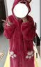 i gkppnjins睡衣女秋冬2026珊瑚绒加绒加厚法兰绒长款睡袍居家服浴袍 草莓熊(睡袍)【加厚】 S 实拍图