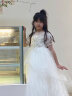 小咔衣浓（Xiaokayinong）儿童礼服公主裙高端花童婚纱小女孩钢琴演出服主持人公主裙春夏款 白色L3905长款连衣裙（链条） 130cm 晒单实拍图