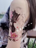 哦嘻啦1套2张古典莲花美女花臂腿明月艺泪伎男女手臂腿仿真防水纹身贴纸 荷花美女贴纸 实拍图