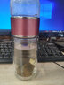 蓝致茶水分离泡茶杯女士便携可爱双层玻璃杯子少女花茶杯过滤水玻璃杯 玫瑰金350ml【茶水分离】 实拍图