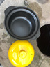 山背瓷业（SHANBEI CERAMICS） 砂锅电磁炉专用明火煲汤锅家用小号沙锅陶瓷煲养生炖汤 2升明火款（柠檬黄） 2L 实拍图