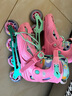 米高轮滑鞋S3儿童花样溜冰鞋套装高端平花四码调节直排初学花式旱冰鞋 S3S粉色专业款(KH头盔+KP1护具+包) L (37-40) 实拍图