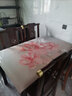 川辰 高档新中式餐桌垫软玻璃防水防烫厚实木红木茶几垫桌垫布奢华家 花飞蝶舞 80*130cm 实拍图