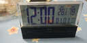 萱品车载时钟温度计夜光摆件车内温湿度计汽车车用时间显示器电子钟表 黑色时钟款 实拍图