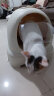 美卡 机器猫全封闭式猫砂盆猫厕所  大号防外溅拉屎盆猫咪用品 奶白色 实拍图