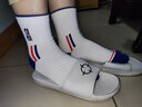 NBA袜子男中筒休闲运动袜篮球袜毛巾底长筒棉袜男士短袜39-44码 高筒加厚 白色【加厚毛巾底】 3双 实拍图
