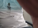 TEEK夏季短袖t恤男士上衣 青少年夏装新款重磅纯棉体恤衫男生打底衣服 【透气干爽】JAS1A蓝白 L 实拍图