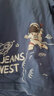 真维斯（Jeanswest）【宇航员系列】儿童短袖t恤纯棉新款男童夏季薄款半袖上衣童装 牛仔蓝 登陆右下 160 实拍图