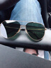 帕森（PARZIN） 偏光太阳镜男 金属大框蛤蟆镜防紫外线司机开车驾驶墨镜 PZ8204 金框墨绿片 实拍图