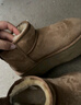 AU&MU澳洲冬季女士羊皮毛一体雪地靴防滑纯色厚底加绒短筒靴东北棉鞋子 栗色 【羊皮毛一体】610 38 U7 实拍图