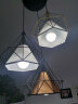 简格 餐厅吊灯北欧创意餐厅灯简约钻石LED饭厅吊灯 3头圆盘 三色款 LED白光 实拍图