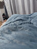 雅鹿 牛奶绒刺绣床上四件套冬季珊瑚绒法兰绒双面加绒被套床罩床单床 轻羽-宾利蓝【防静电 加厚保暖】 宿舍床三件套 床单款 -被套150*200cm 实拍图
