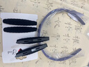 韩版布艺bb夹刘海夹碎发边夹简约顶夹一字夹头饰防滑发夹女发饰成人不伤发侧边夹 豆豆夹大号黑色组合 实拍图