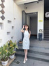 黎依奴（LISLAVE）显瘦连衣裙女裙装新款夏设计感圆领中长款裙子无袖OL高端晚礼服 白色 M 实拍图