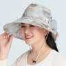 湿红妆帽子遮阳帽女士防晒紫外线大沿骑车帽户外中老年人夏季妈妈太阳帽 浅蓝色 M(56-58cm) 实拍图