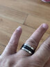 Colaivkloia银黑戒指男女对戒精钢简约时尚情侣指环520情人节生日礼物送男友 JZ0304银黑戒指 送60cm皮绳 美码11号 实拍图
