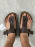 BIRKENSTOCK勃肯德国进口男款时尚舒适软木Ramses人字夹趾拖鞋 男款棕色44701 41 实拍图