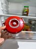 STNTUS innovations 鲜途保鲜盒冰箱专用水果食品真空保鲜盒进口圆形饭盒微波炉加热 0.75L红色 +手动泵 实拍图
