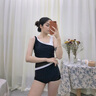 DK泳衣女性感连体小胸聚拢保守遮肚显瘦修身比基尼温泉装 XL 实拍图