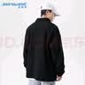真维斯（Jeanswest）夹克男2026春夏宽松翻领落肩华夫格外套男士上衣潮黑色L 实拍图