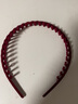 觅馨亚克力植绒发箍2025年网红新款带齿防滑洗脸发卡女款秋冬碎发头箍 红色 实拍图