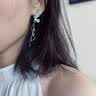 栢启歆礼物流苏耳环耳夹女高级设计银针耳钉小众气质时尚百搭耳饰520 蓝蝶流苏【耳钉款】 实拍图