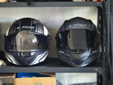LS2双镜片揭面盔电动摩托车头盔男女高清耐磨赛车四季通用 FF370 哑黑灰竞速 L（建议55-56头围） 实拍图