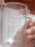 维艾（Newair）玻璃杯带刻度牛奶杯早餐杯家用耐热杯子透明水杯果汁饮料杯冷饮杯 300ml直身玻璃杯*1 实拍图
