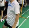 2022新款羽毛球服套装男女夏短袖短裤上衣速干羽毛球裤比赛队服网球运动衣服团购印字定制 A3859男白色套装 XXL 实拍图