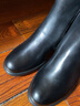 爱步（ECCO）靴子女 女鞋冬季牛皮短靴粗跟保暖女靴 雕塑222413 HL 黑色22241301001 37 （尺码偏小，建议拍大一码） 实拍图