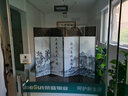煦悦实木布艺屏风隔断现代中式简约屏风隔断折屏座屏玄关客厅餐厅书房宾馆酒店办公室阳台隔断屏风艾灸养生屏 详情页中图案留言客服或备注 1.8米高x0.5米宽单面图案一扇 实拍图