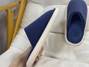 优调 棉拖鞋女软底舒适抑菌防臭毛毛绒保暖室内居家防滑拖鞋男冬 藏青色【条纹款】 42-43 实拍图