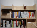 赛杉桌面置物架书架桌上实木一体靠墙简易办公桌收纳架多层储物小书架 实木+带背板3层120X20X80CM 晒单实拍图