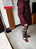 俞兆林（YUZHAOLIN）中老年人羽绒服妈妈冬装奶奶加厚白鸭绒老年人衣服大码60岁80外套 C25红[优质白鸭绒 3XL 建议115-130斤 实拍图