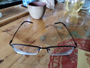 汉（Han Dynasty） 近视眼镜框男女款半框防蓝光辐射眼镜架轻盈光学配镜成品 4933 深咖色 配1.60变灰色镜片0-800度 实拍图