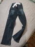 皮尔卡丹（pierre cardin）牛仔裤女冬季直筒高腰时尚百搭显瘦女裤子蓝灰色28 实拍图