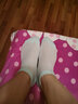 浪莎船袜女纯棉短袜运动浅口网眼袜子糖果色花纹薄款隐形袜 100%棉船袜 均码混色5双 实拍图
