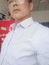 恒源祥男士长袖衬衫细条纹商务休闲正装春秋季薄款上班职业工装长袖衬衣 蓝色条纹1002 41 实拍图