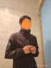 啄木鸟 夹克男外套连帽冲锋上衣男士春秋季新款纯色中青年茄克 黑色(常规款) M (95斤-110斤) 实拍图