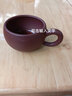 陶曦紫砂杯 小杯品茗杯手工制作小口茶杯主人杯紫砂功夫喝茶杯小杯子个人杯带把家用套装 大圆口带把款 实拍图