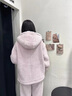 Teenie Weenie小熊女士加绒睡衣秋冬季连帽加厚保暖家居服套装男 轻紫色（女款） M 建议162-169cm/115-135斤(女) 实拍图