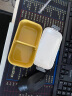 阿司倍鹭（ASVEL）微波炉加热饭盒便携密封学生儿童水果餐盒零食盒单层黄色500ml 实拍图