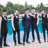 OMAX衬衫男长袖修身韩版青年西服衬衣正装商务休闲秋季西装男士弹力白衬衣 白色 （130斤左右）L/39 实拍图
