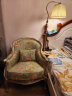 罗慕蒂森 美式轻奢实木单人沙发休闲靠背椅欧式躺椅小户型单椅客厅家具卧室椅子脚踏 338沙发椅 339 实拍图
