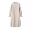 无印良品 MUJI 女式 法国亚麻水洗 立领连衣裙 BCL05C0S 原色 M 实拍图