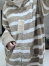 无印良品（MUJI）女式 发热毛毛纱家居连帽开衫 女士睡衣上衣单件家居服秋冬季保暖 米色 L-XL (170/92A) 实拍图