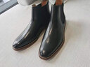 德赛（Desai）高帮男士切尔西靴头层牛皮英伦风复古马丁靴商务休闲潮流男鞋 黑色 43码  实拍图