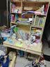 久念实木书桌书柜书架一体可升降中小学生专用学习桌写字桌家用电脑桌 原木色【书桌+12#升降椅】 100*60*190CM 实拍图