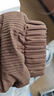7家优品中性美拉德咖啡色竖条纹棉服男日系复古cleanfit百搭情侣棉衣外套 QYRJ-Y20咖啡色 L 实拍图